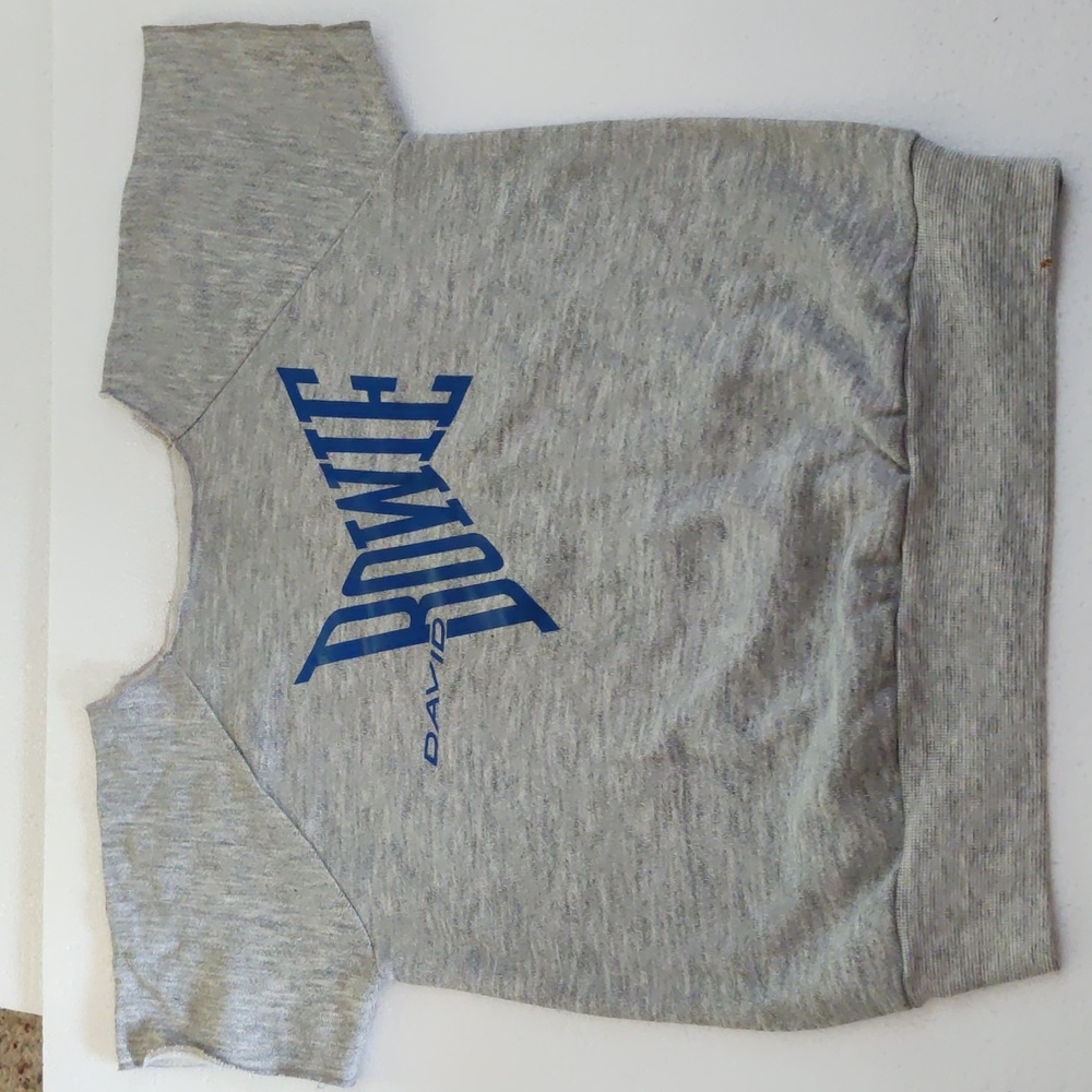 Vintage 1980's DAVID BOWIE sweatshirt kids size 10/12 unisex NWOT HALLOWEEN